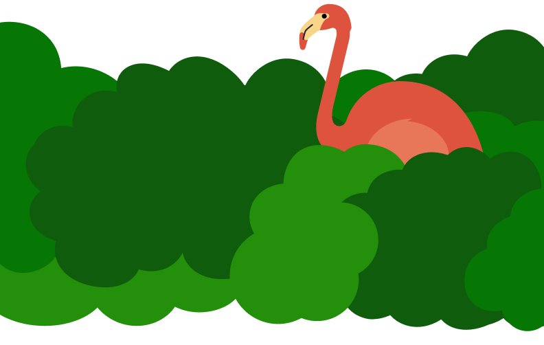 grass with bear and penguin